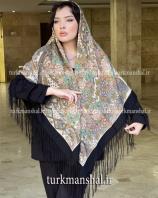 روسری ترکمن پشمی و ابریشمی